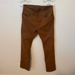Prana Men's Tan Pants, slim fit size 32